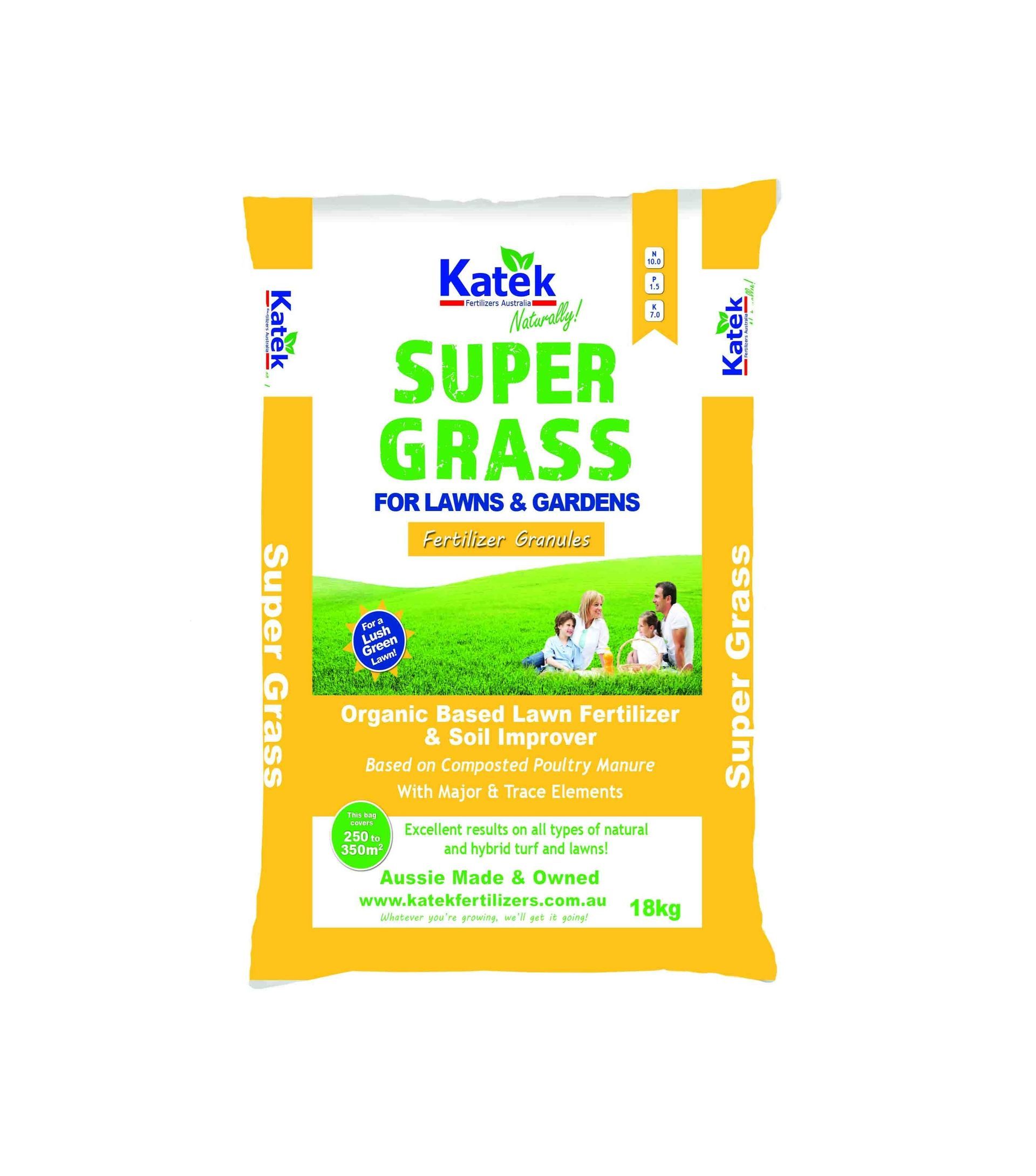Katek Super Grass 18kg Bag — Caloundra Landscape Supplies in Caloundra, QLD