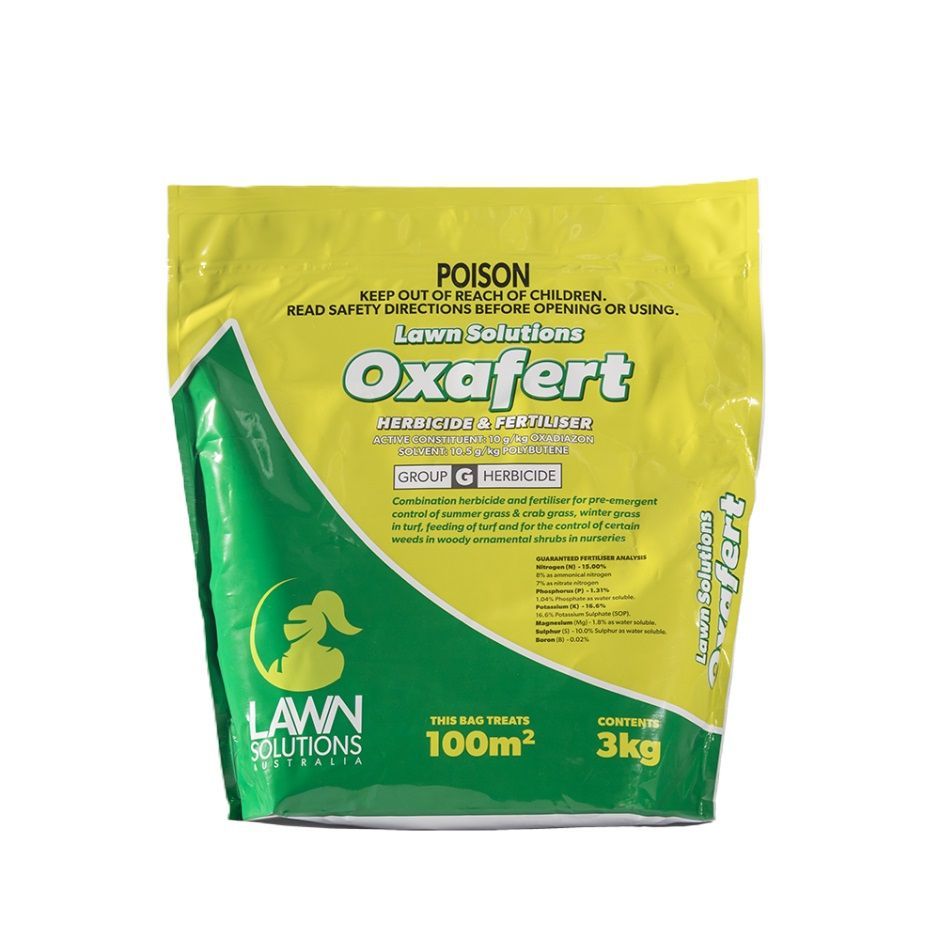 A Bag of Oxafert Lawn Solutions Lawn Fertilizer — Caloundra Landscape Supplies in Warana, QLD