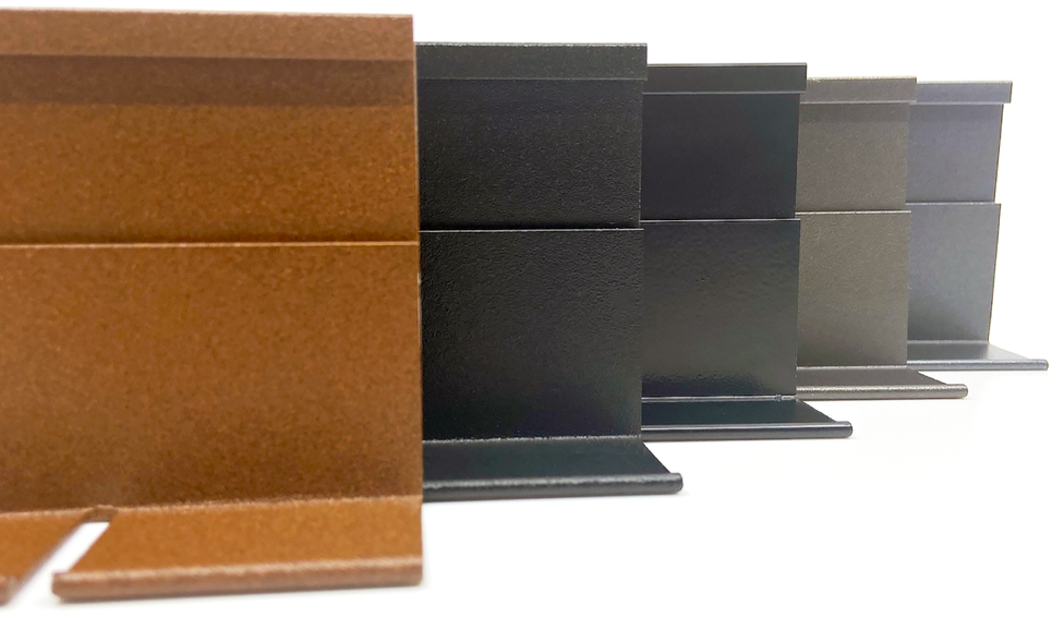 A Row Of Boxes Of Different Colors Are Sitting Next To Each Other On A White Surface — Caloundra Landscape Supplies in Caloundra, QLD