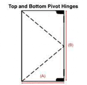 Single Shower Door  Example with Measurements
