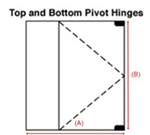 Shower Door  Example with Measurements