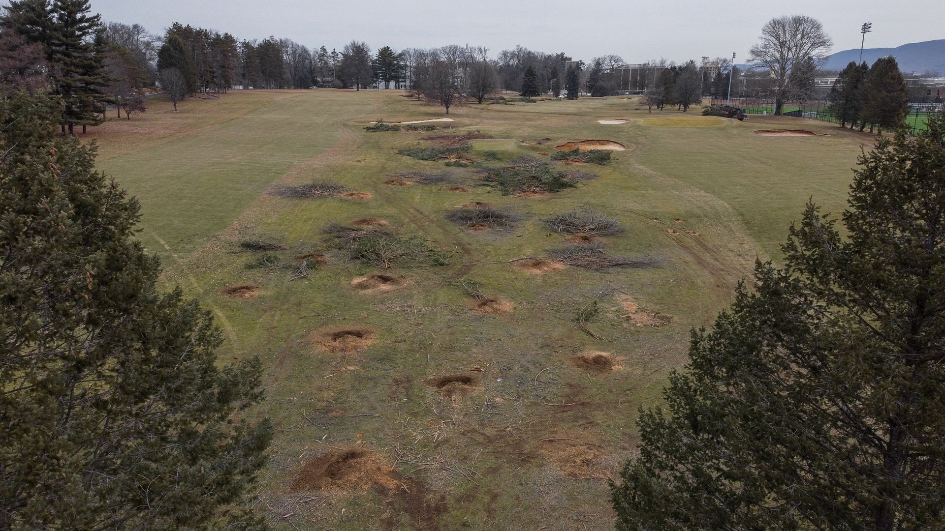 Golf course stump removal in York Pennsylvania