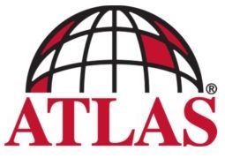 The atlas logo has a globe in the middle of it.
