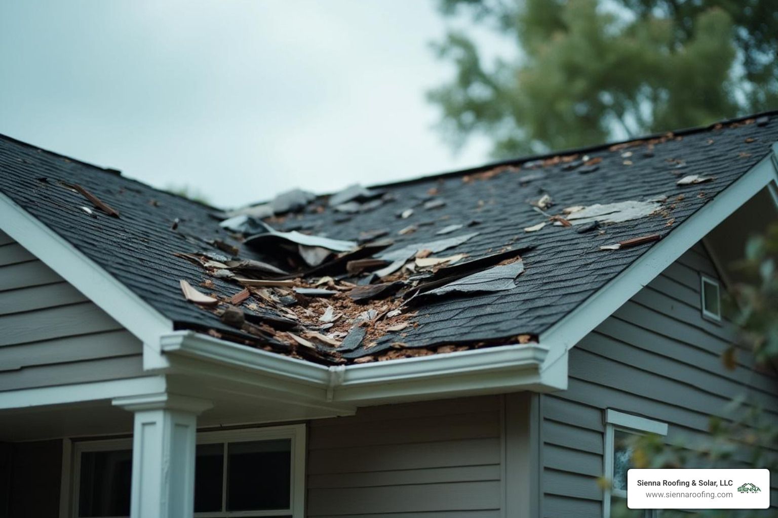 storm damaged roof - roof storm damage repair