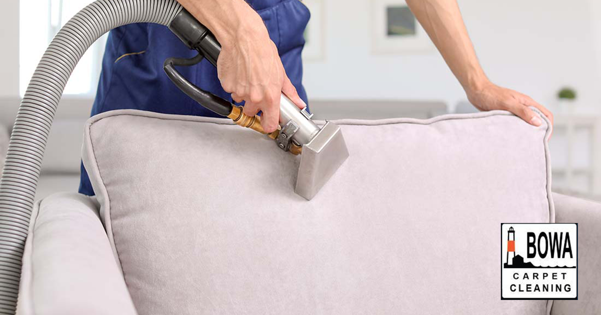 Before and after of upholstered chair cleaning in Nassau County home