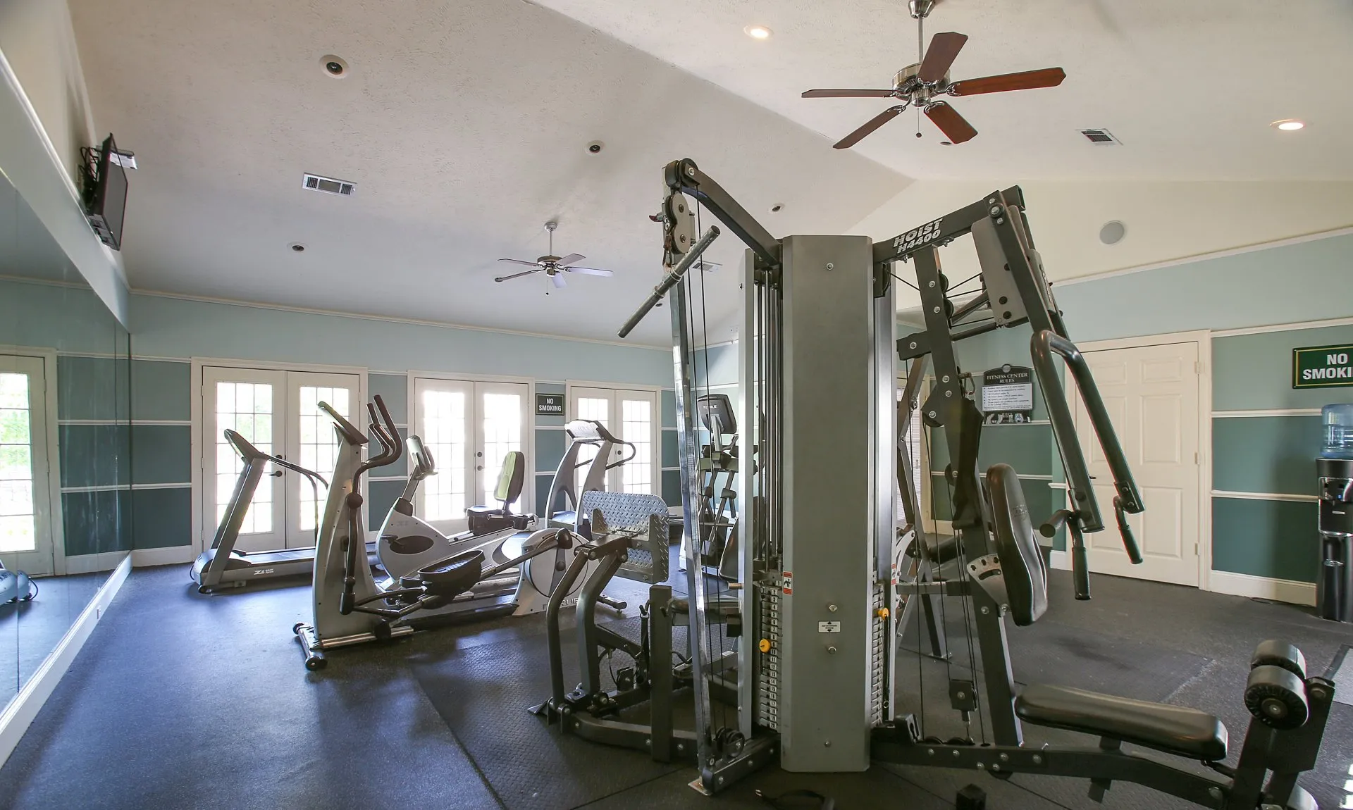 Apartment fitness center.