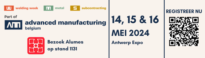 Beursuitnodiging Advanced Manufacturing Beurs in Antwerpen. 