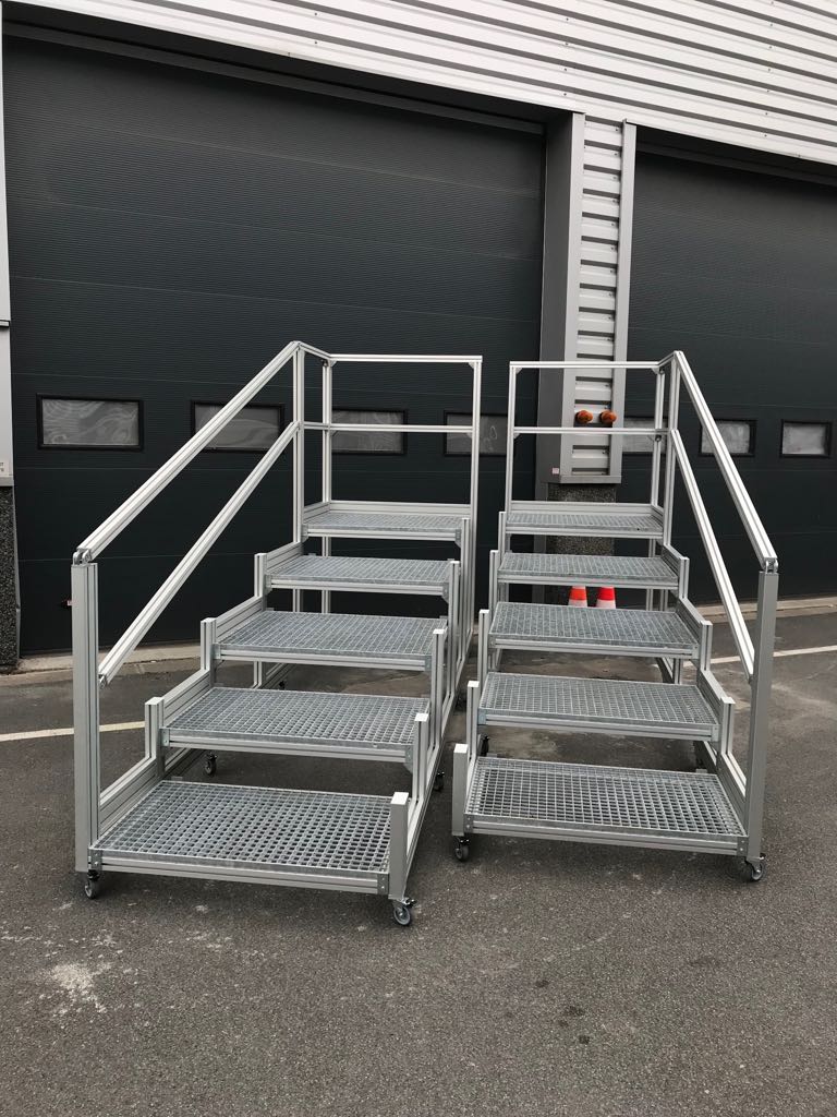escalier amovible  en profilés aluminium Alumes Ledegem