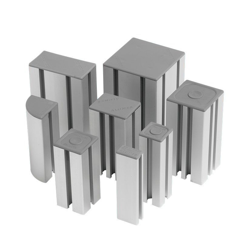 Afdekplaatjes aluminiumprofiel Alumes voor systeemprofielen