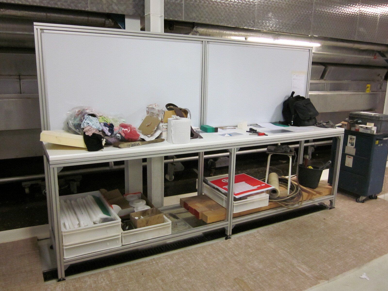 Werktafel in aluminiumprofielen