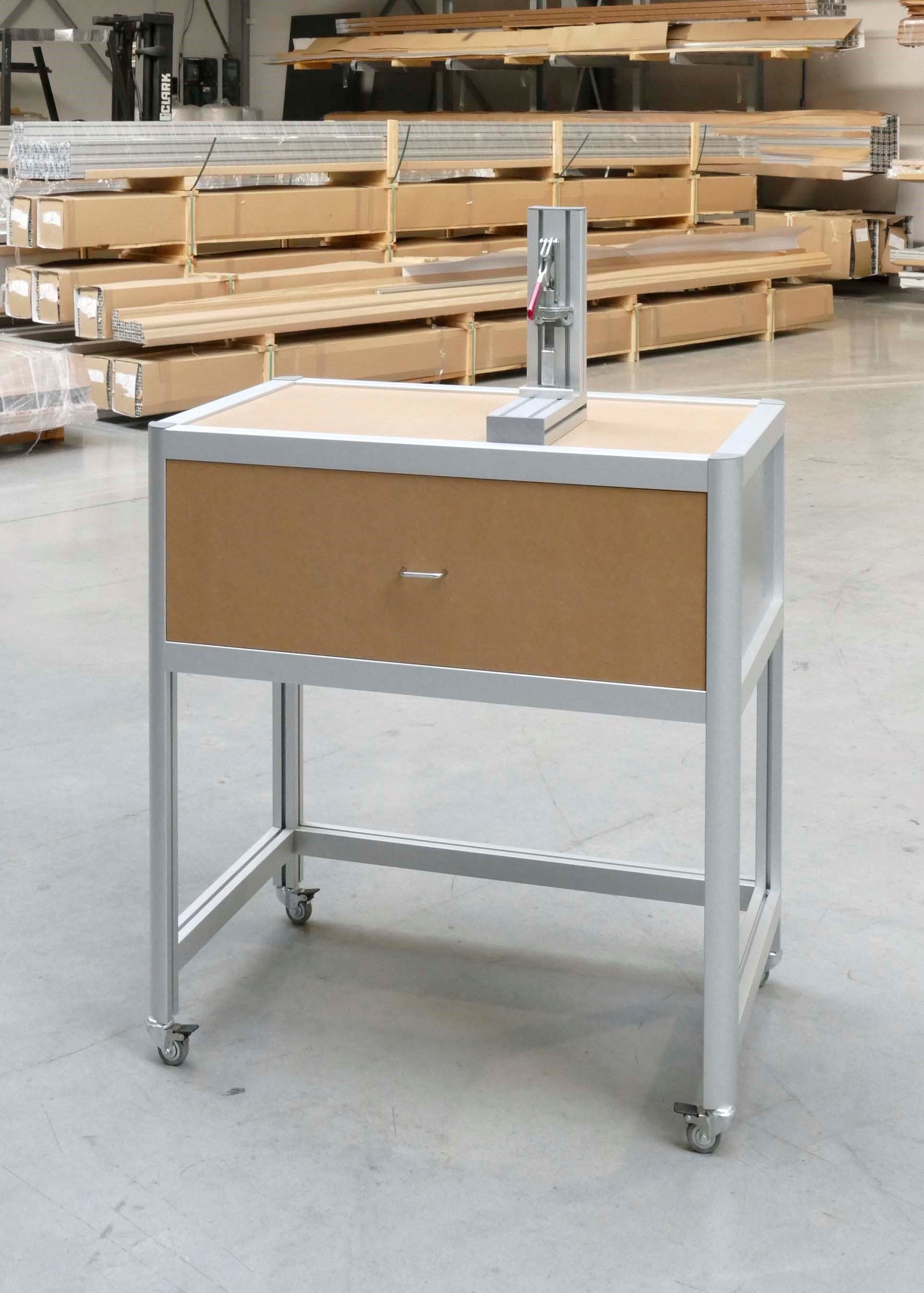 werktafel in aluminiumprofielen