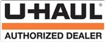 A u-haul authorized dealer logo on a white background.