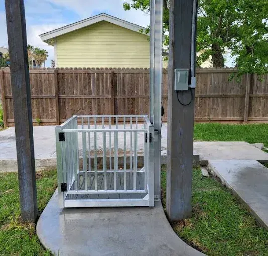 commercial cargo lift installed on a business