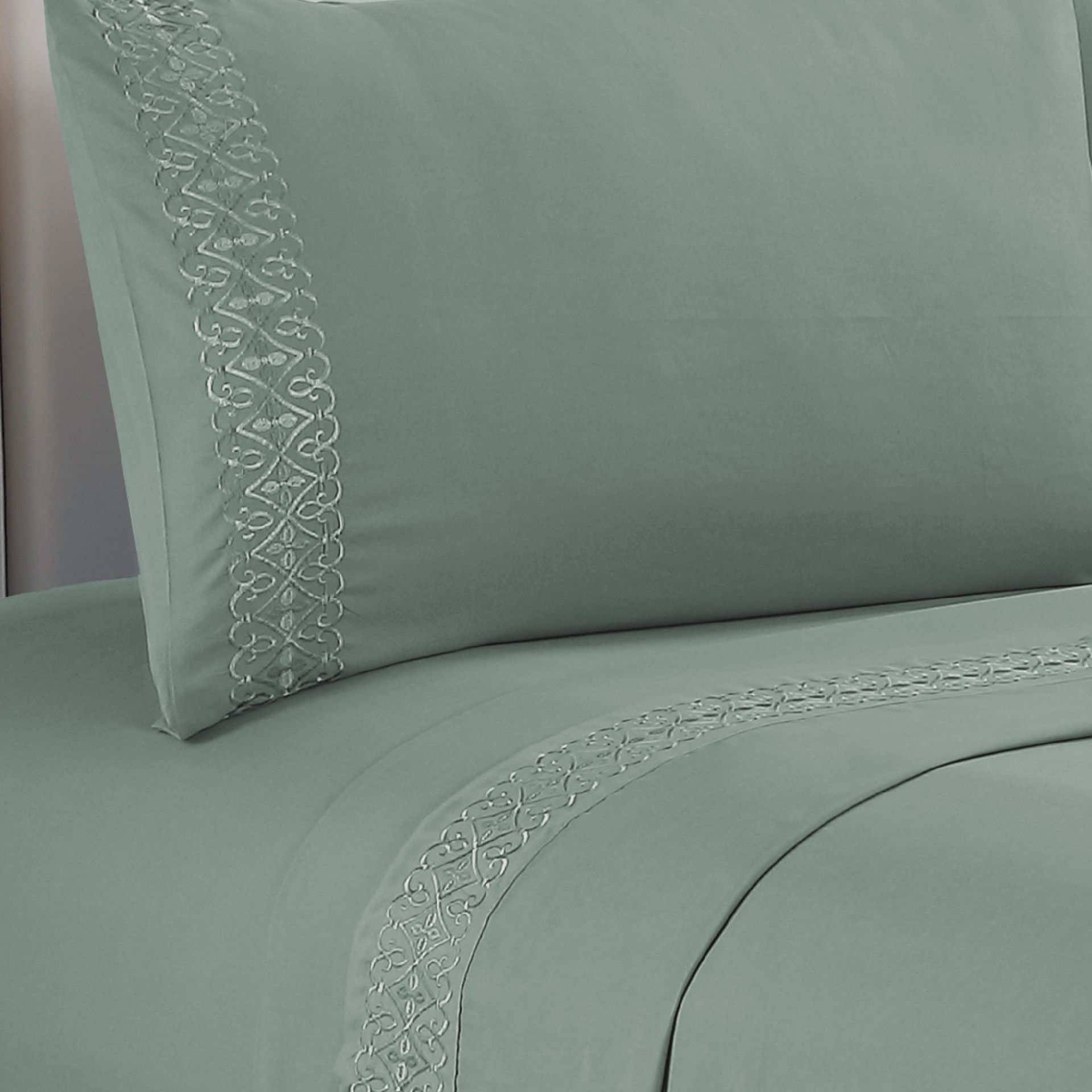 Jogo de Cama Flora Bordado