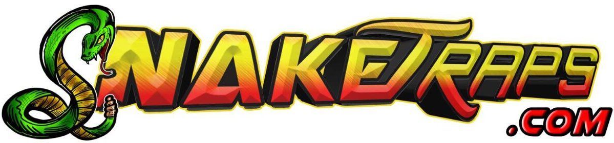 A logo for snaketraps.com with a snake on it