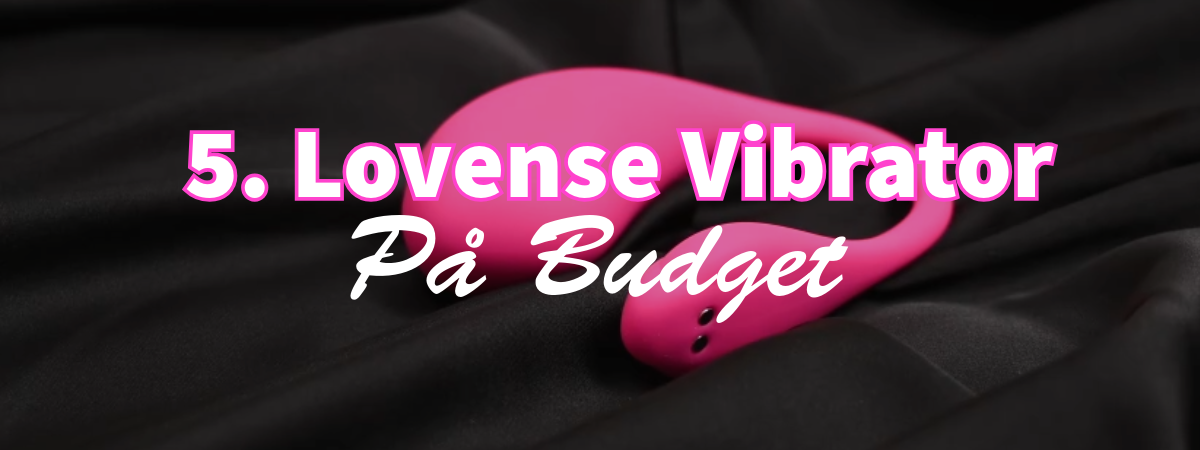 Lovense Lush vibrator på en sort seng 