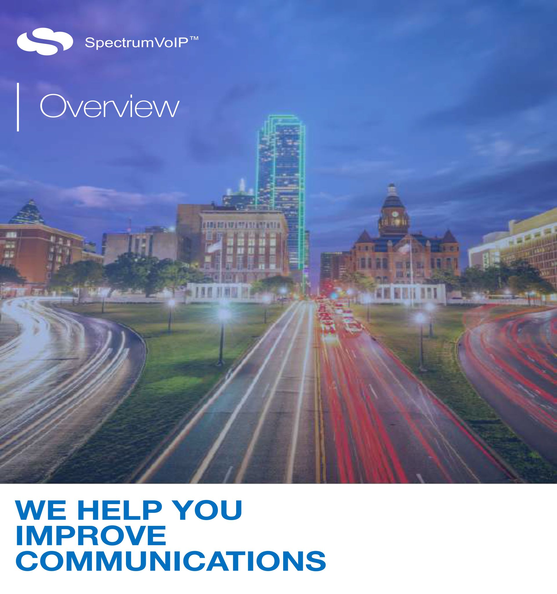 A poster that says we help you improve communications