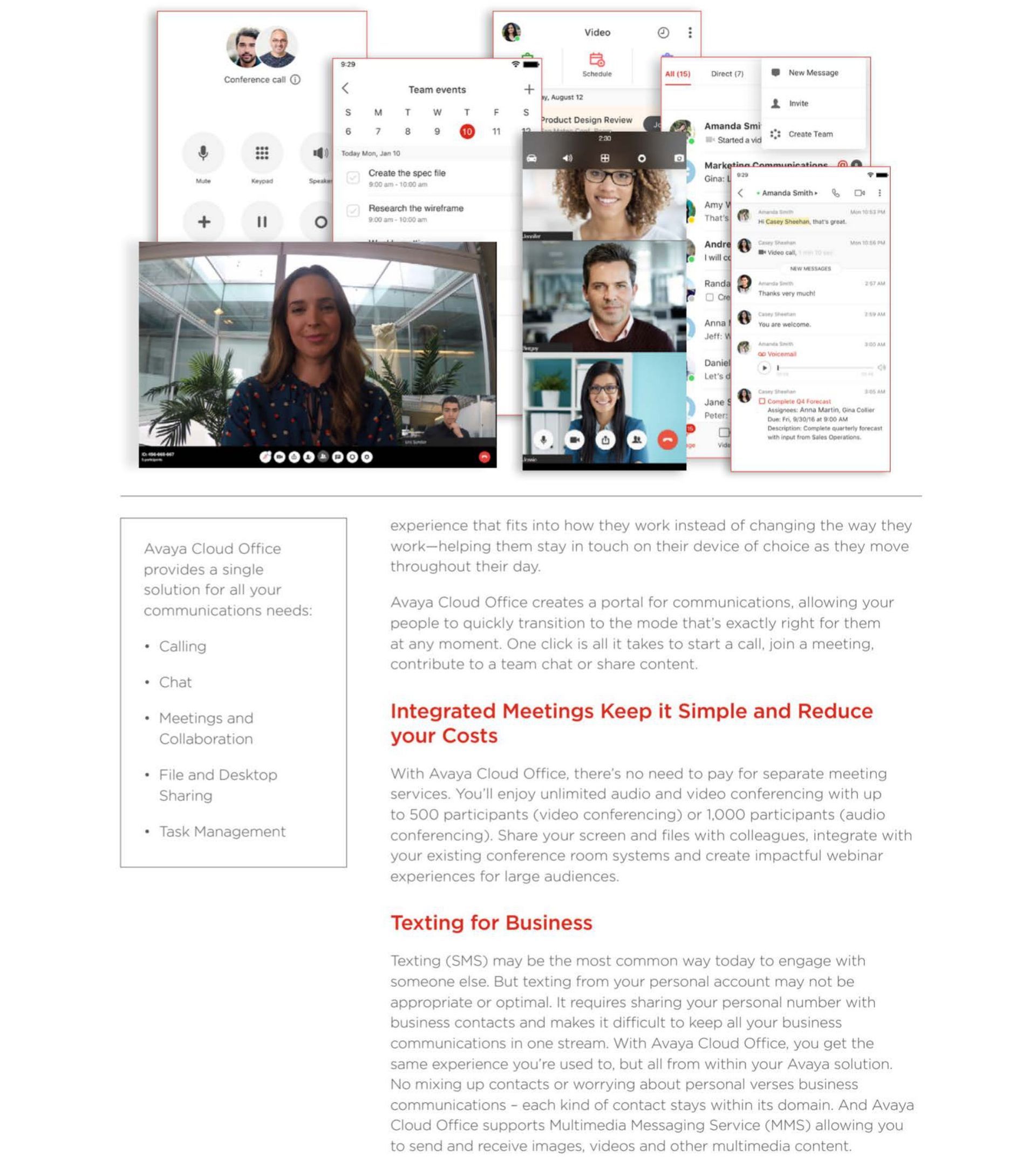 A group of people are having a video call on their phones.