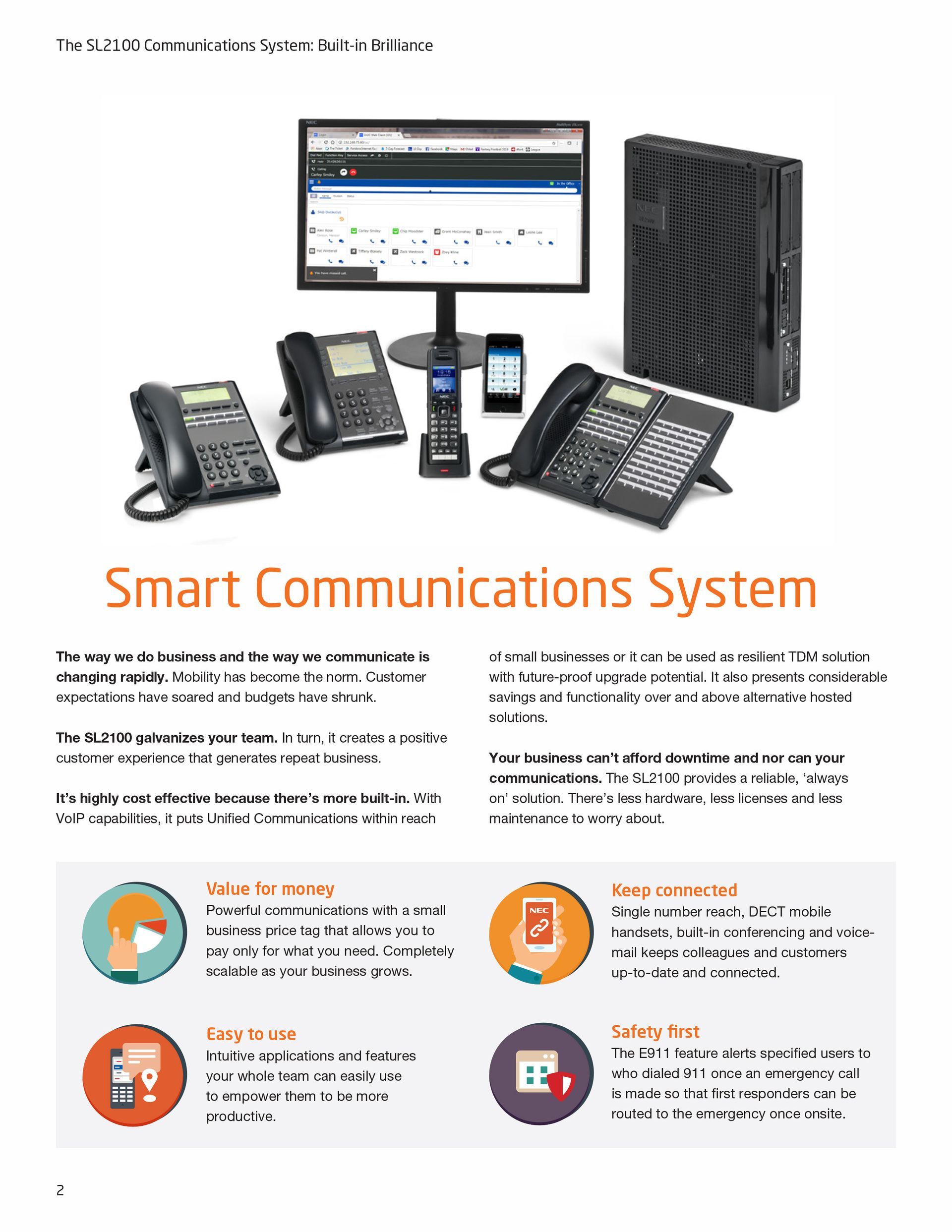 It is a brochure for a smart communications system.