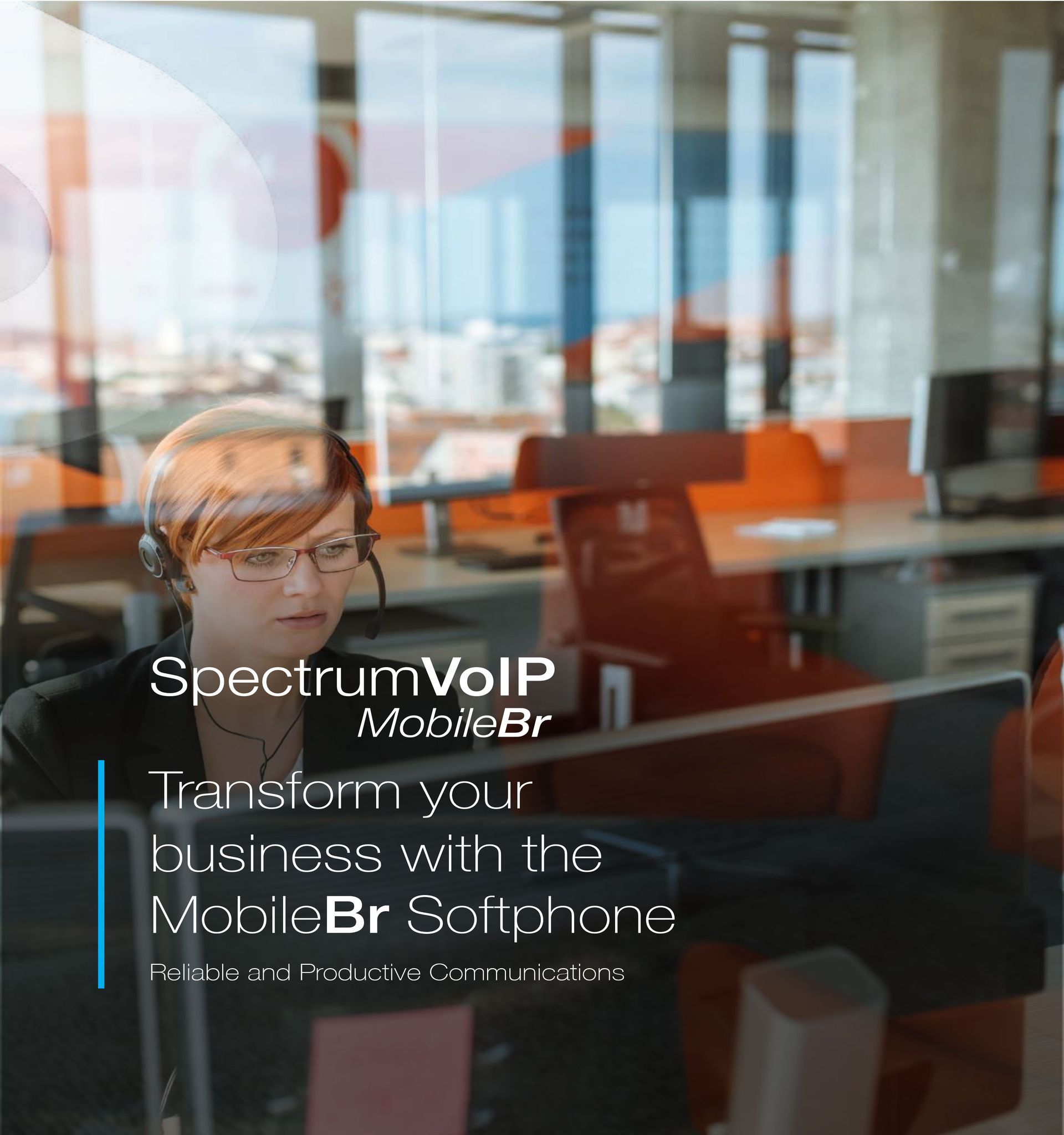 A woman wearing headphones is sitting in front of a computer ..