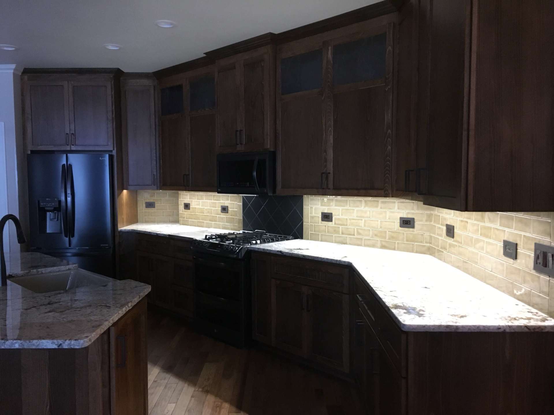 Dark Wood Kitchen Cabinets — Rosser Construction Co. — Klamath Falls, OR
