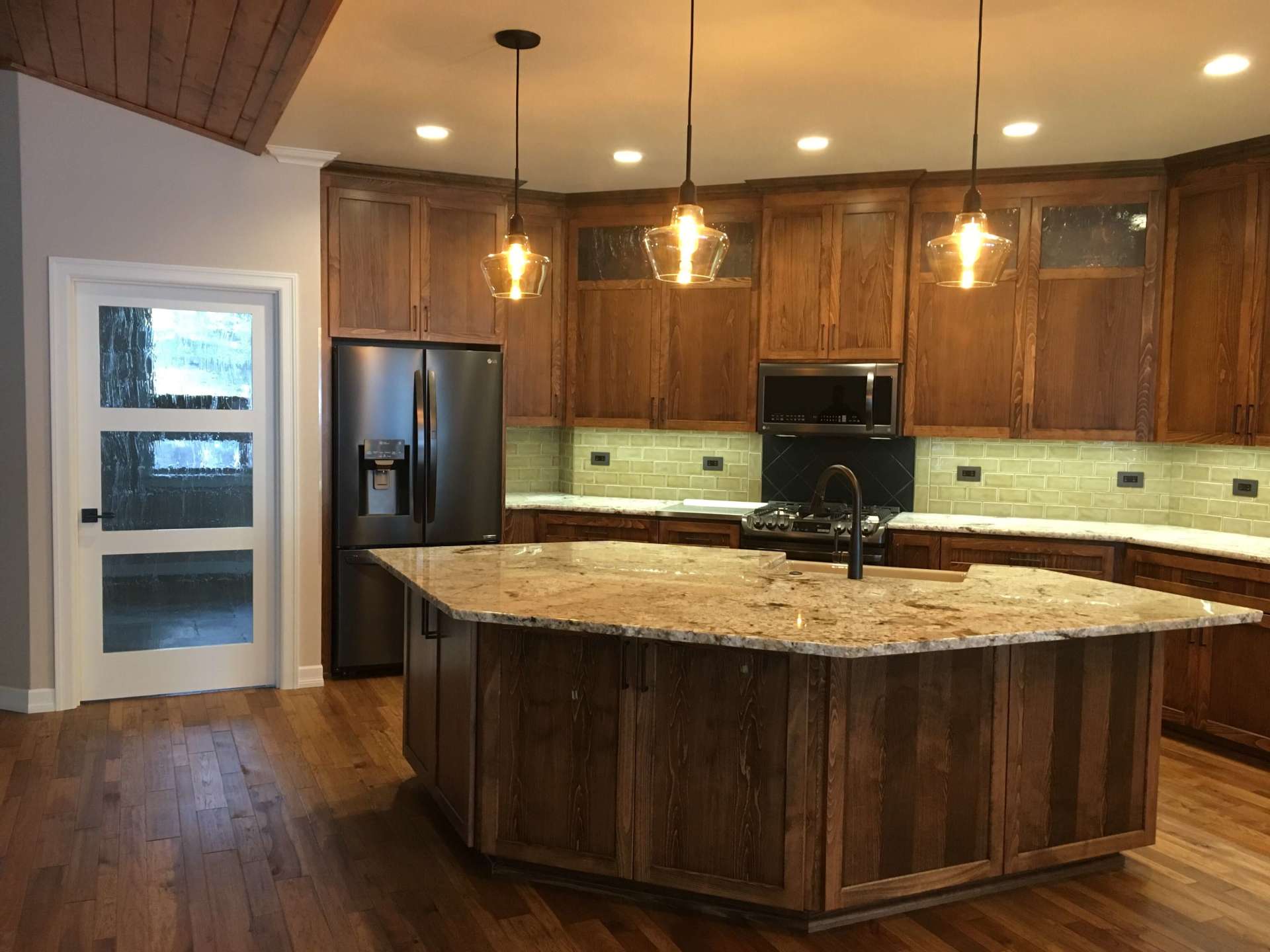 Wooden Kitchen with Center Table — Rosser Construction Co. — Klamath Falls, OR