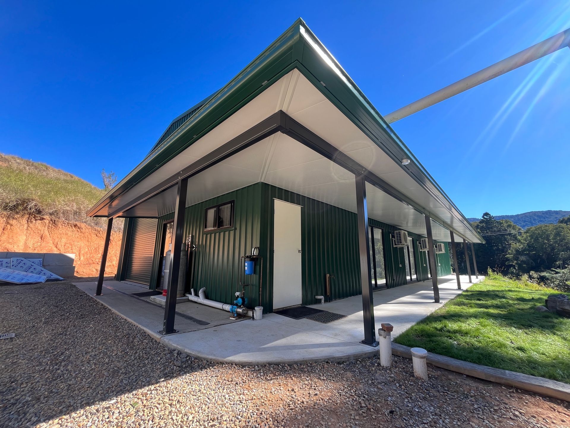 Sheds With Extension And Concrete Flooring — Urbon Sheds in Casino, NSW