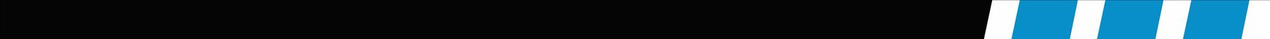 Black background with three vertical light blue stripes and two white stripes on the right.