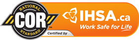 COR National Standard logo with IHSA.ca and the tagline 