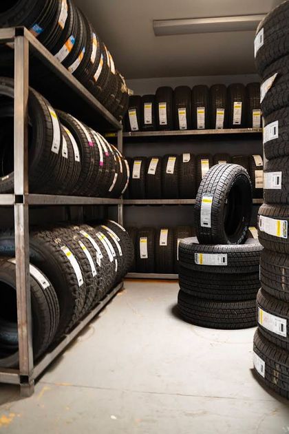 Shelves of several tires for sale | Big Apple Automotive