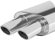 Upclose of Mufflers for Smog Check | Big Apple Automotive