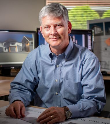 Gray houghland in his office