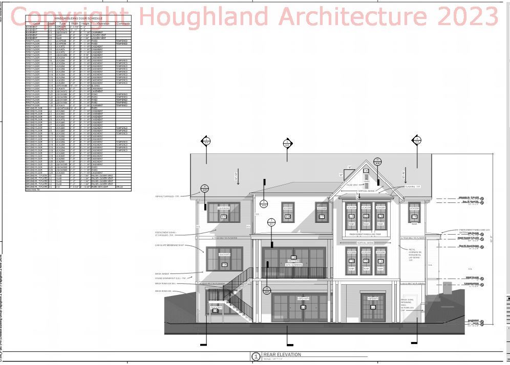 A black and white drawing of a house by hughland architecture