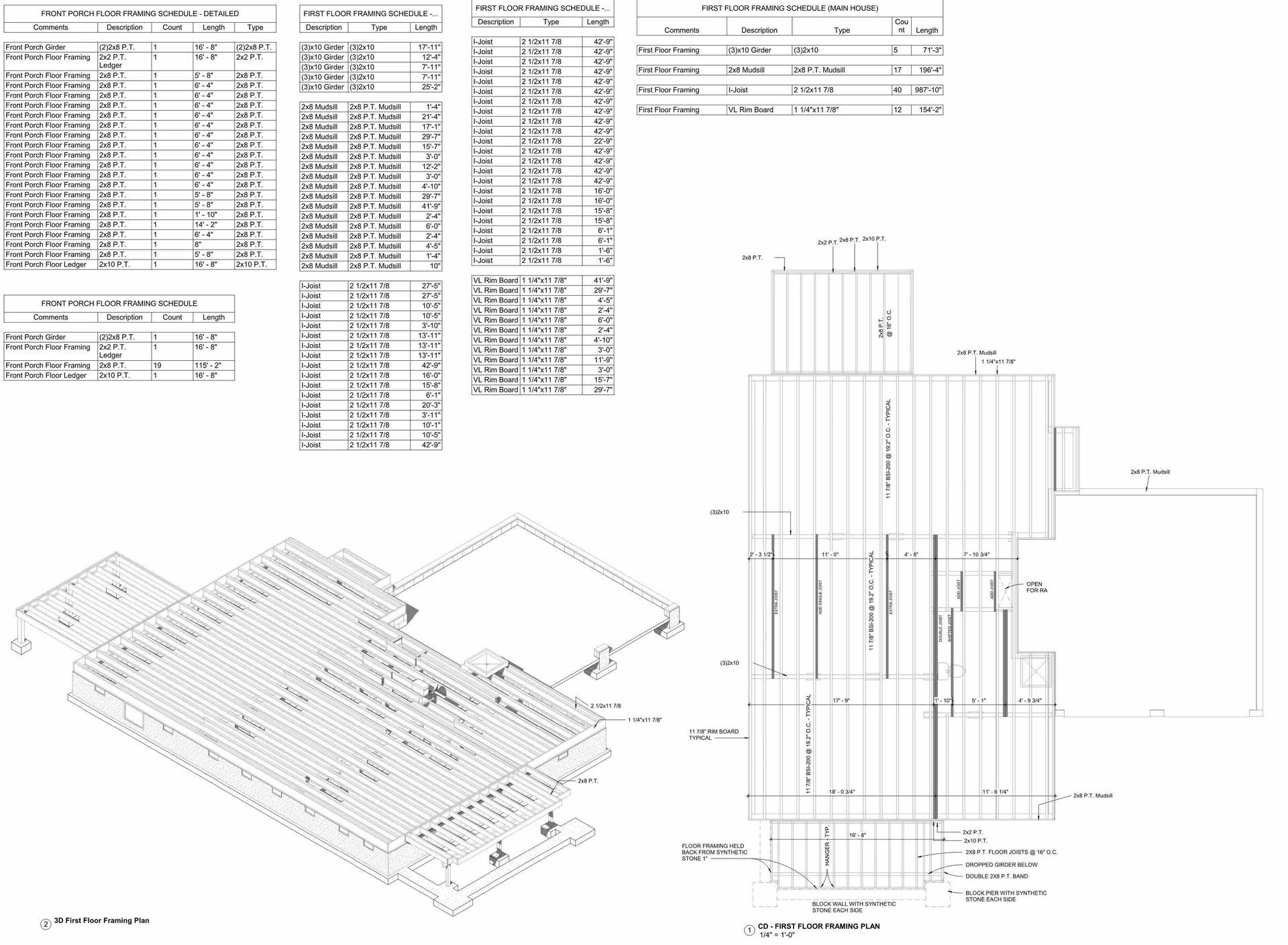 A black and white drawing of a building with a lot of numbers on it
