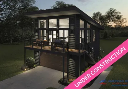 A picture of a house that is under construction
