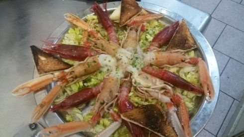 secondo piatto con gamberi