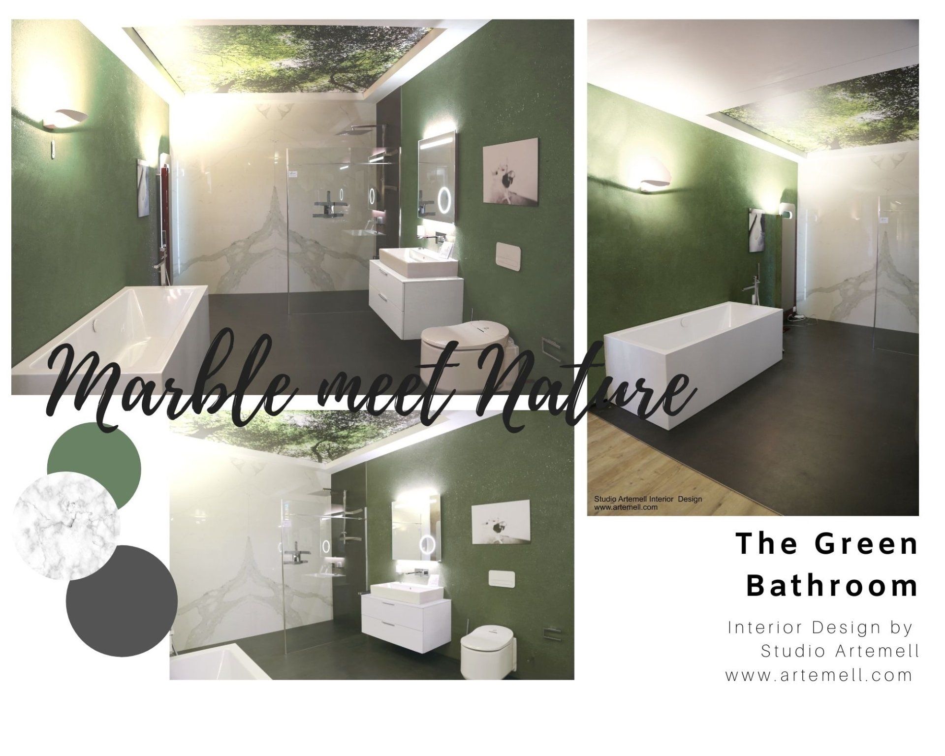 Ein Badezimmer mit Badewanne, Waschbecken, Toilette und Dusche.