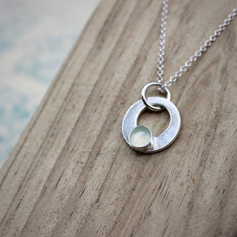 Sterling Silver & Chalcedony Necklace