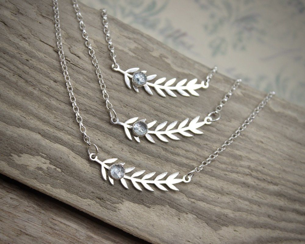 Sky Blue Topaz & Sterling Silver Branch Necklace