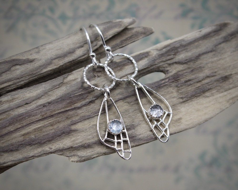 Whimsical Wings Sky Blue Topaz & Sterling Silver Earrings