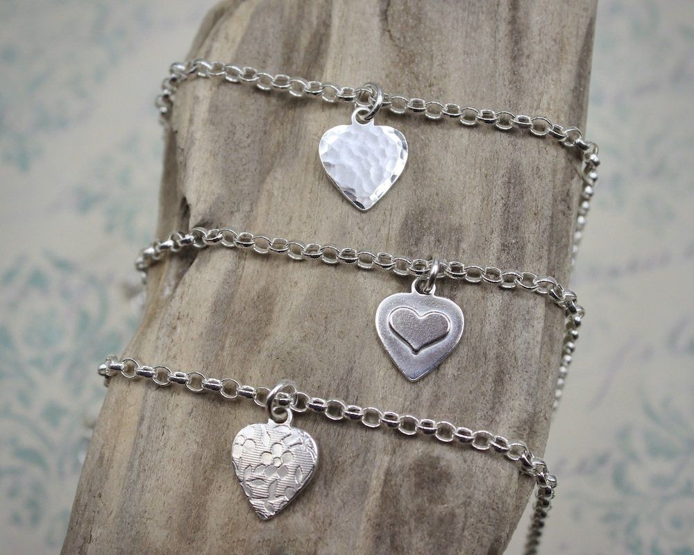 Sterling Silver Heart Anklet