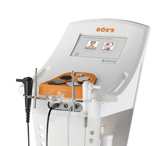 A white and orange ros 's binary machine