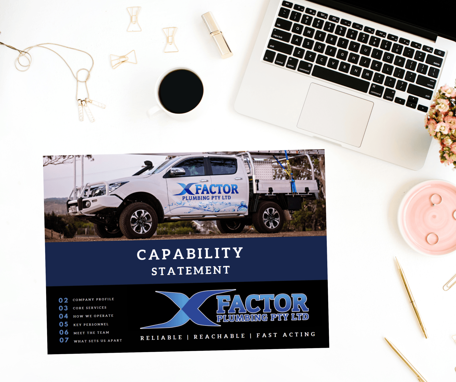 Xfactor Plumbing Capability Statement Design