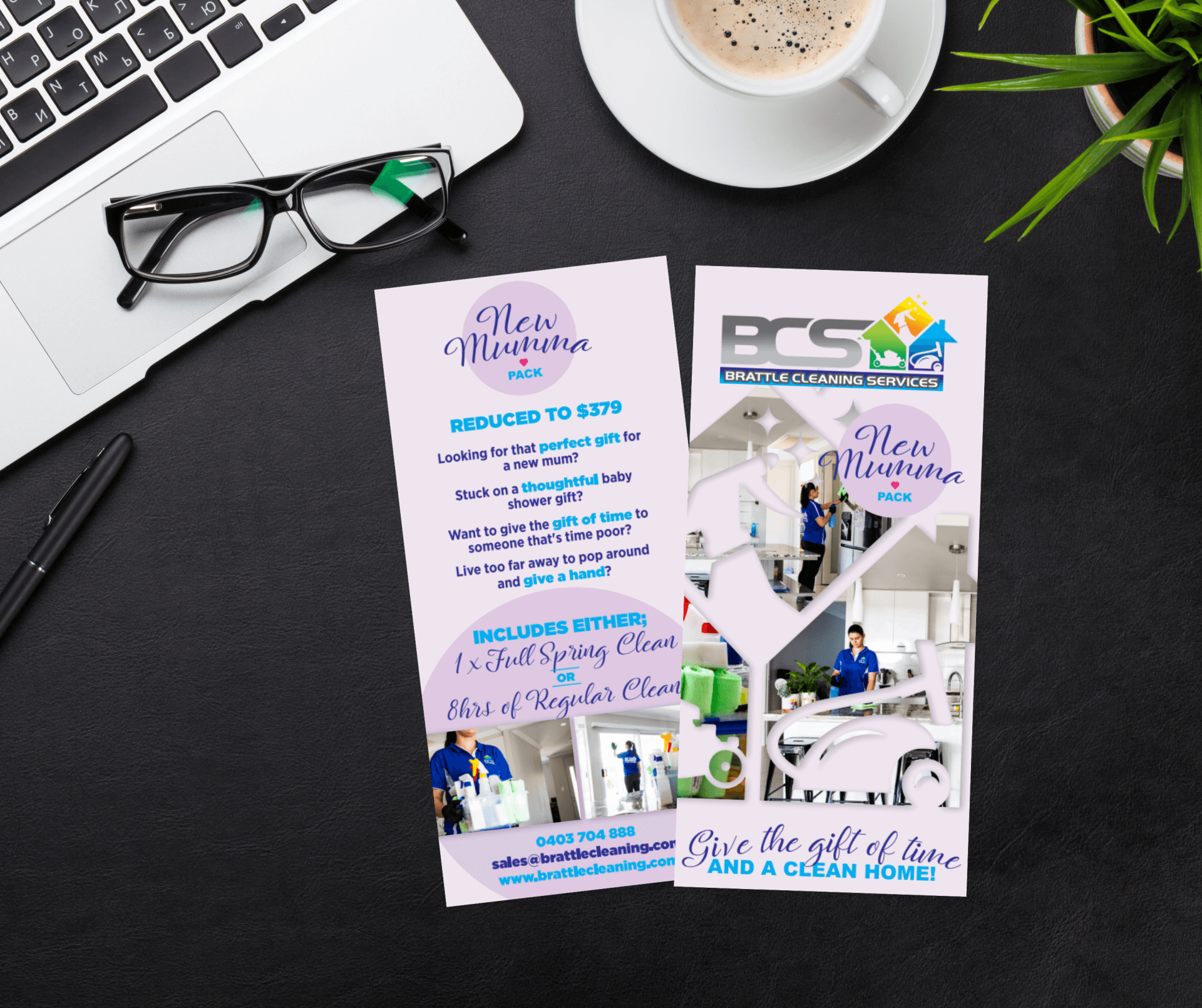 Brattle Cleaning Services Flyer Graphic Design