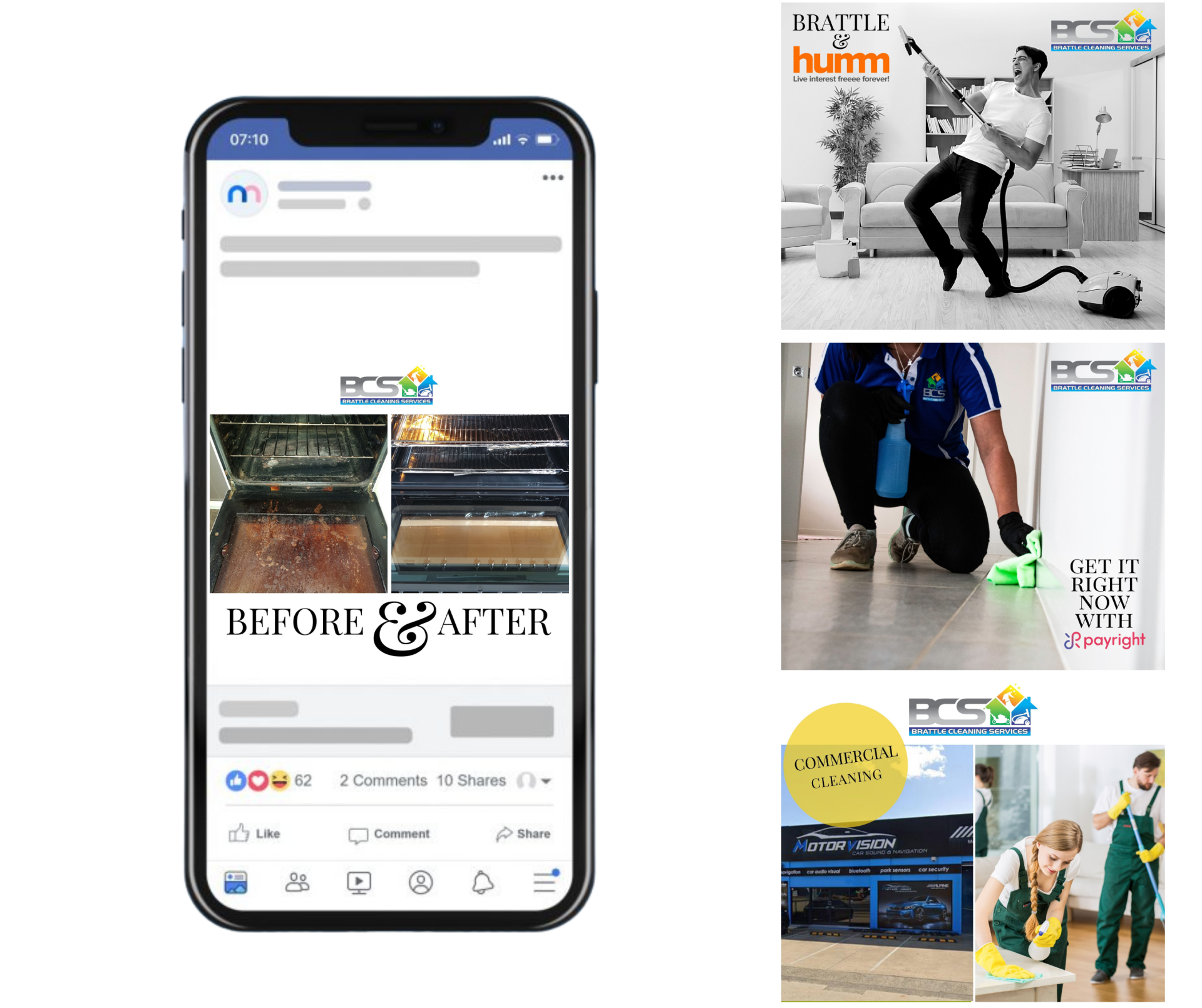 Brattle Cleaning Services Social Media Examples