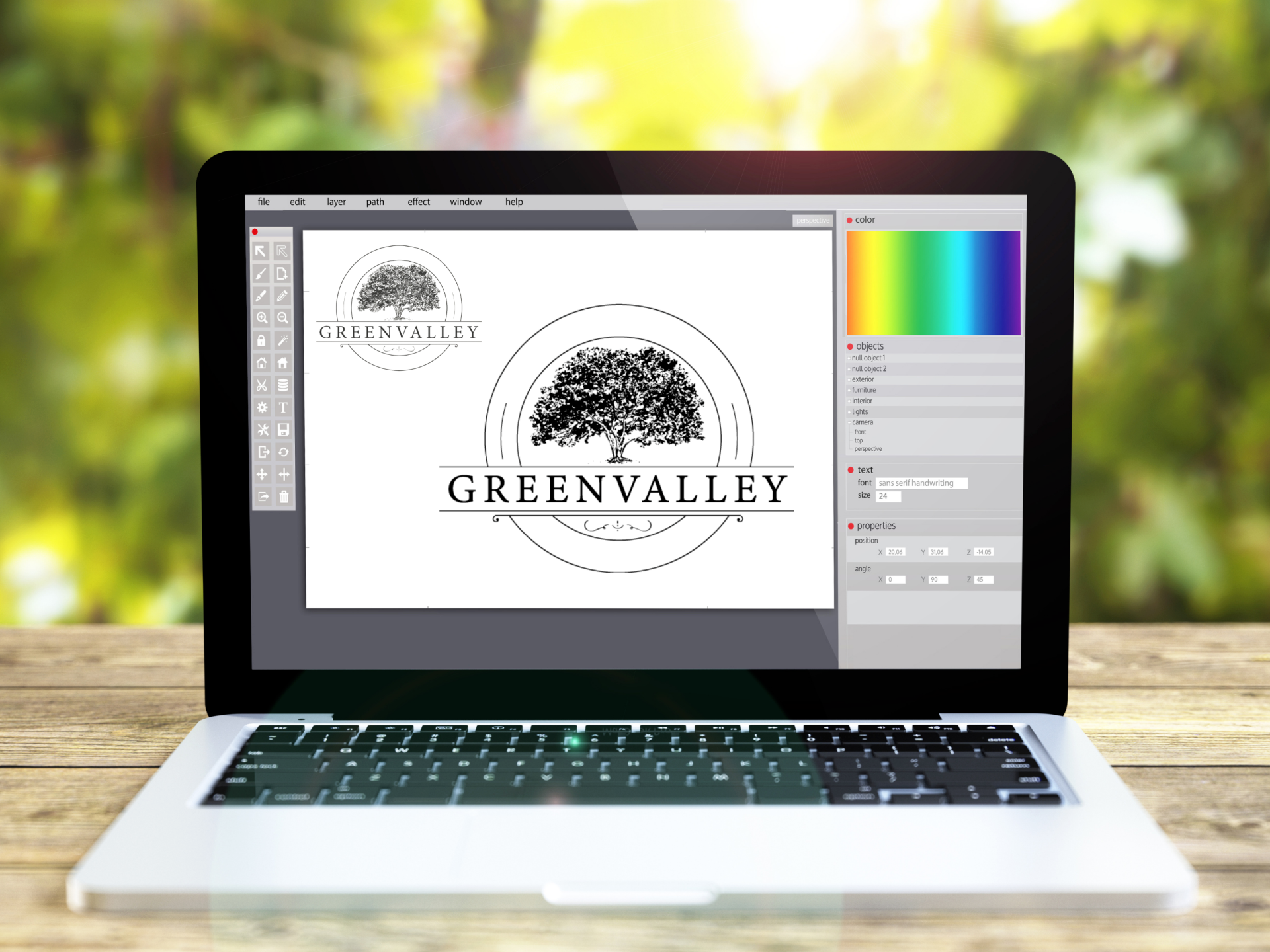 Greenvalley Venue Hire logo redesign