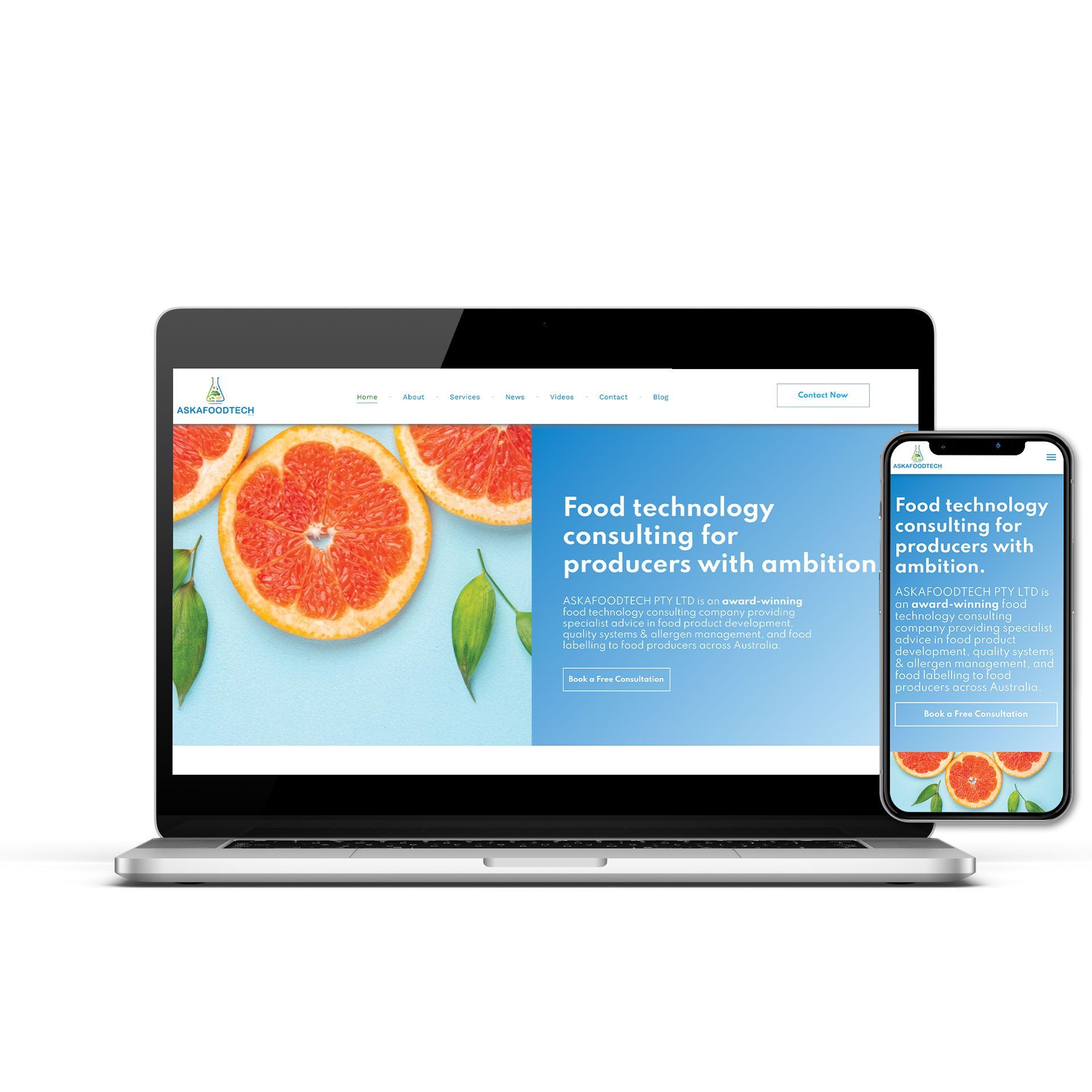 ASKAFOODTECH website design