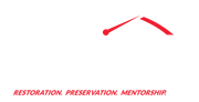 A logo for a company called restoration preservation mentorship.