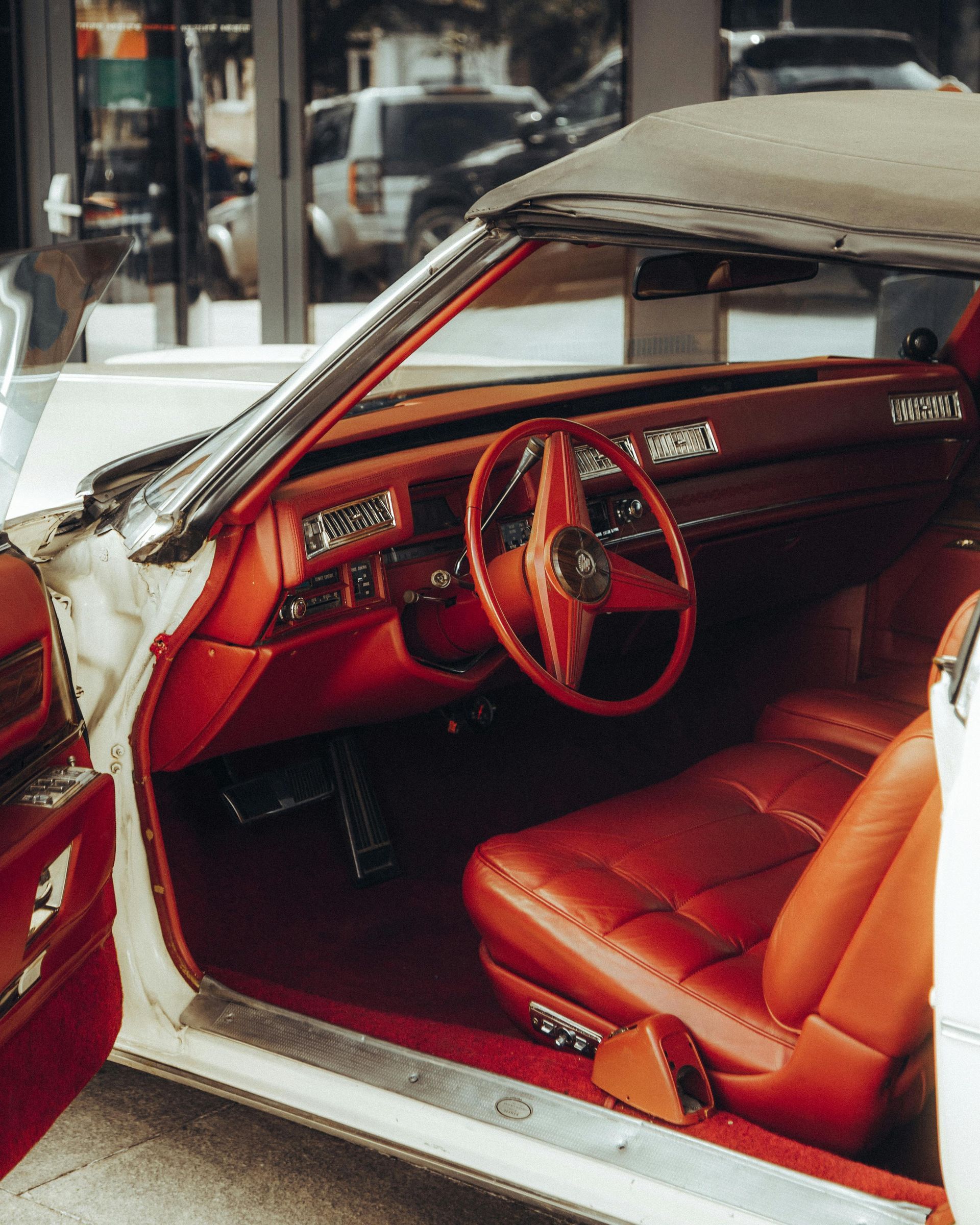 A classic car interior that's been lovingly restored