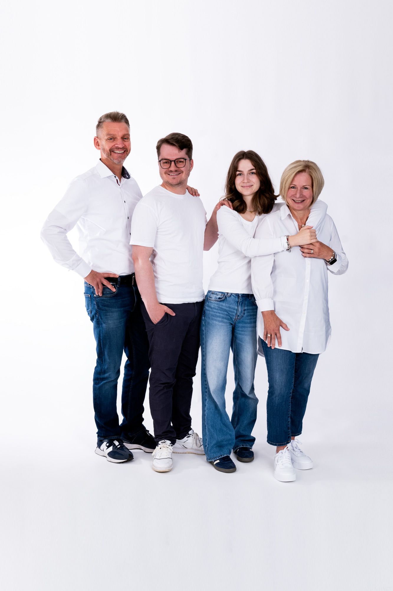 Studiofamilienfoto 4 Personen